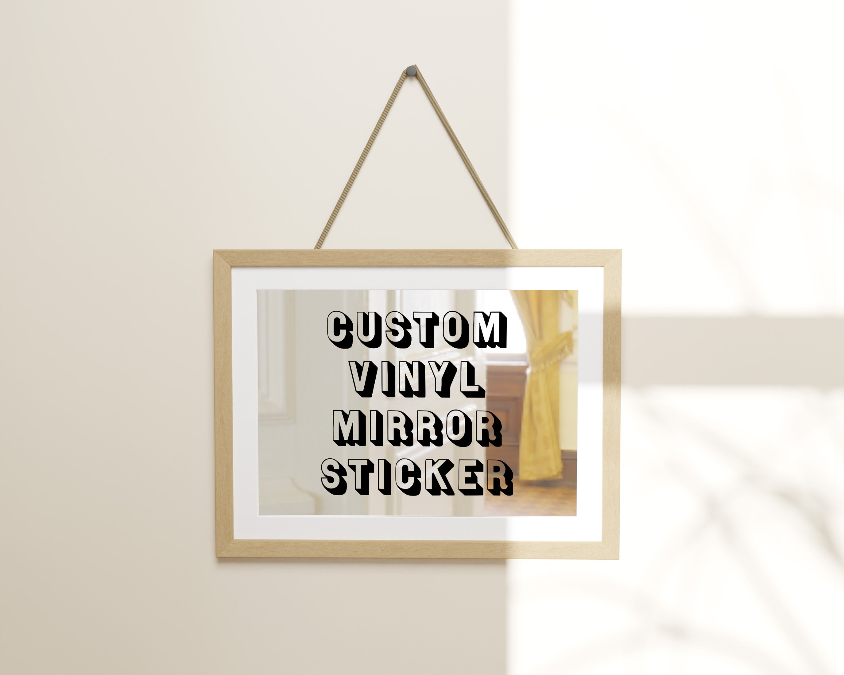 Custom Vinyl Mirror Decal Stickers Any Logo & Design Etsy UK