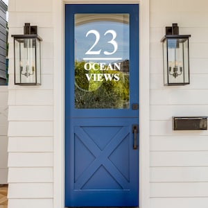 House Door Number or Name Vinyl Sticker Decal Lettering for Windows, Walls & Shop Doors Small to Extra Large
