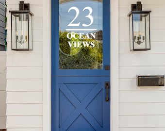 House Door Number or Name Vinyl Sticker Decal Lettering for Windows, Walls & Shop Doors Small to Extra Large