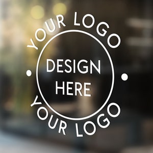 Custom Business Vinyl Logo / Single Colour / Design Personalised Window Decal / Decorative Sticker For Commercial Advertising & Shop Fronts