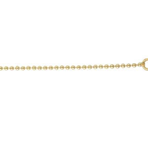 REAL 18K Gold Bead Chain Necklace 1.5mm for Mens Womens Kids in real solid 18kt yellow gold Ball Necklace