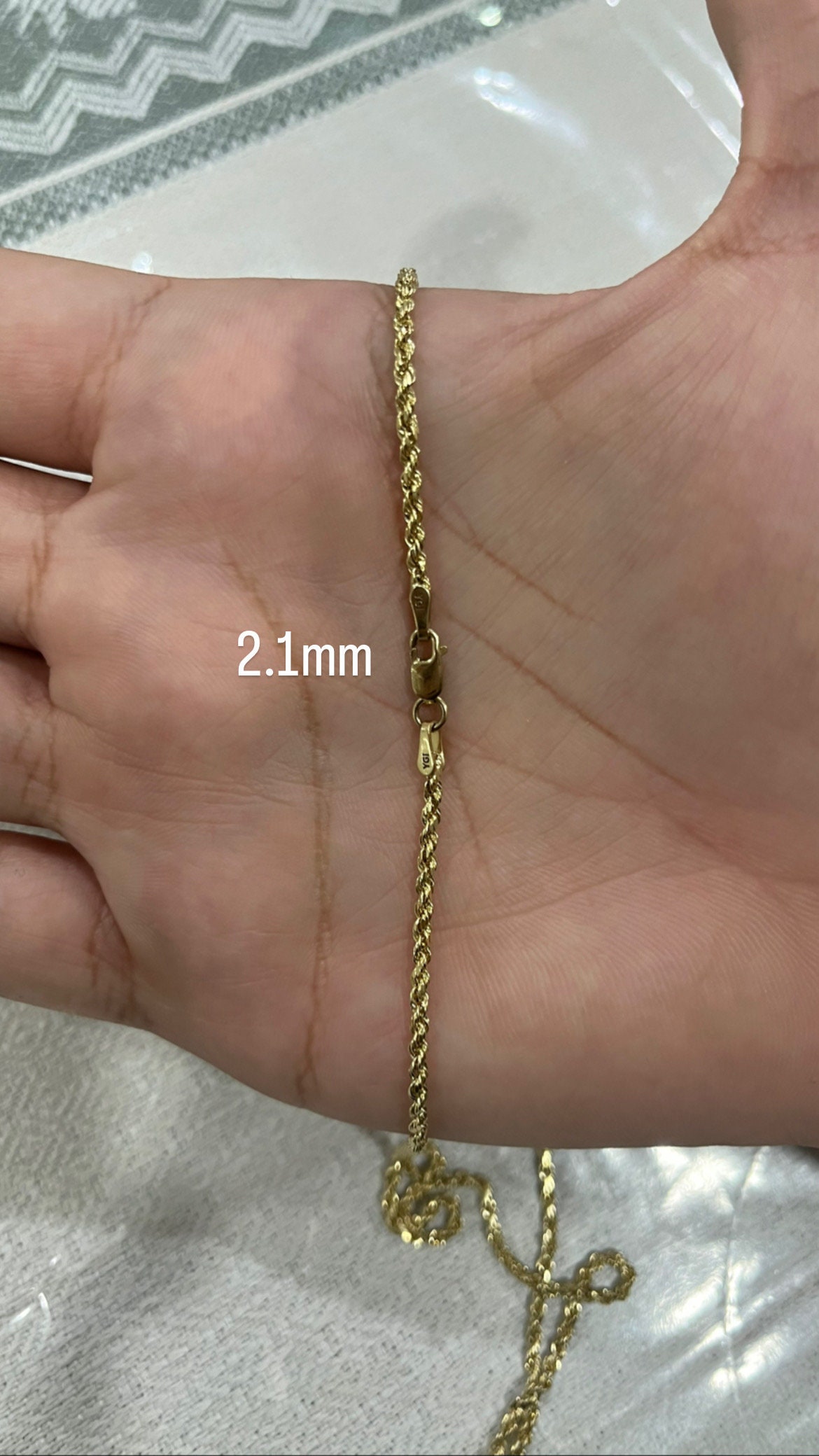 Cheap 14K Gold Rope Chain and Bracelet Matching Set for Men Women and ...