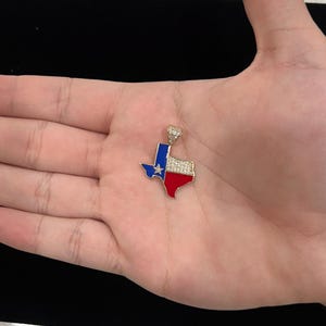 Echt 14k Gold Texas Charm Landkartenanhänger aus echtem 14k Gold