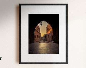 Rhodes Street of the Knights print, Housewarming gift, Griekenland print, Architectuur fotografie, Oude architectuur print