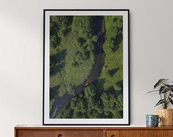 Litouwen van bovenafdruk, Natuurprint, Litouwen print, Wall Decor