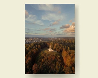 Vilnius View print, Cityscape print, Lithuania print, Wall Decor