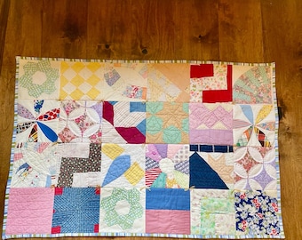 Handmade Rug, Quilted Rug, Front Door Rug, Patchwork Rug, Small Rug, Entry Rug, Bath Mat, Cotton Rug
