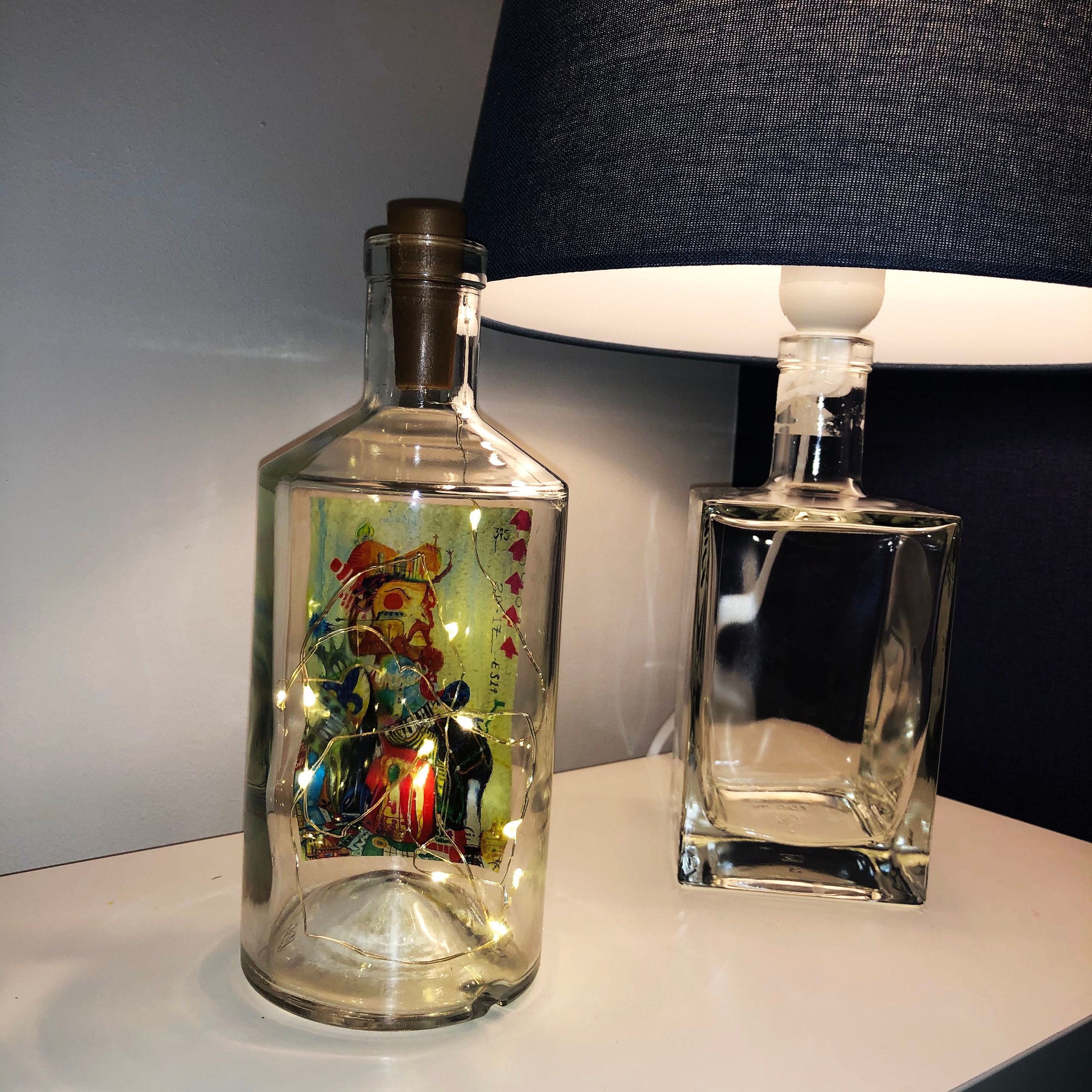 Gin Bottle Lamp Etsy