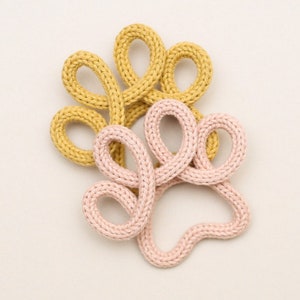 Knitted wire paw print, Safari nursery decor, Dog paw print, Dog wall art.