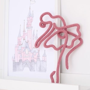 Knitted wire Ballerina / knitted wire shape / ballet dancer / girls bedroom decor