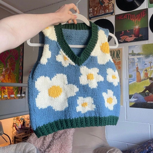 Vest Knitting Pattern Etsy New Zealand