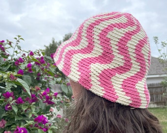 The Wavy Days Bucket Hat Advanced Level Crochet Pattern