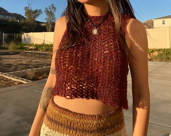 The Mini Mesh Vest Knitting Pattern