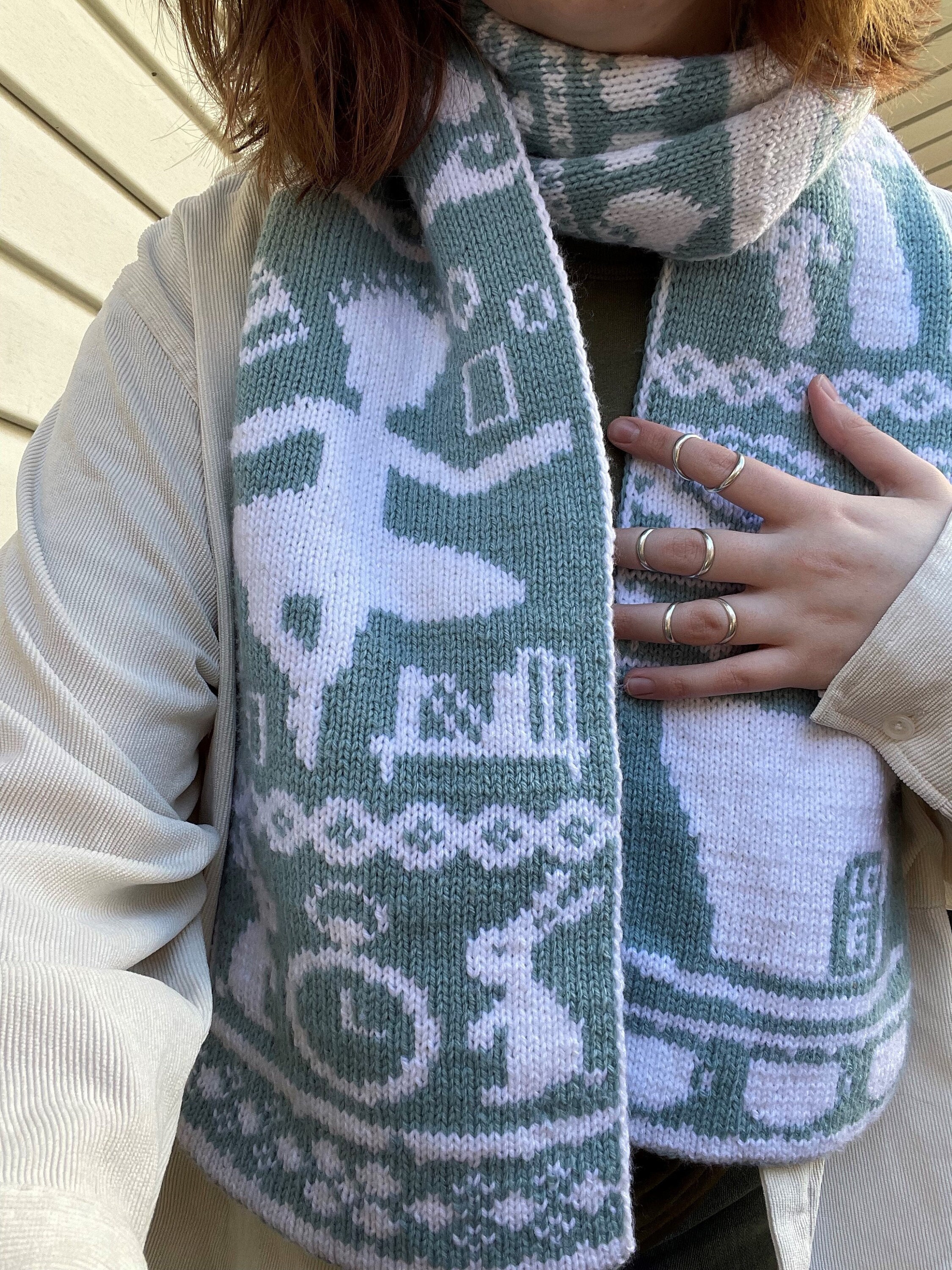 Star Scarf, Large Star Print Scarf, Border Blanket Scarf