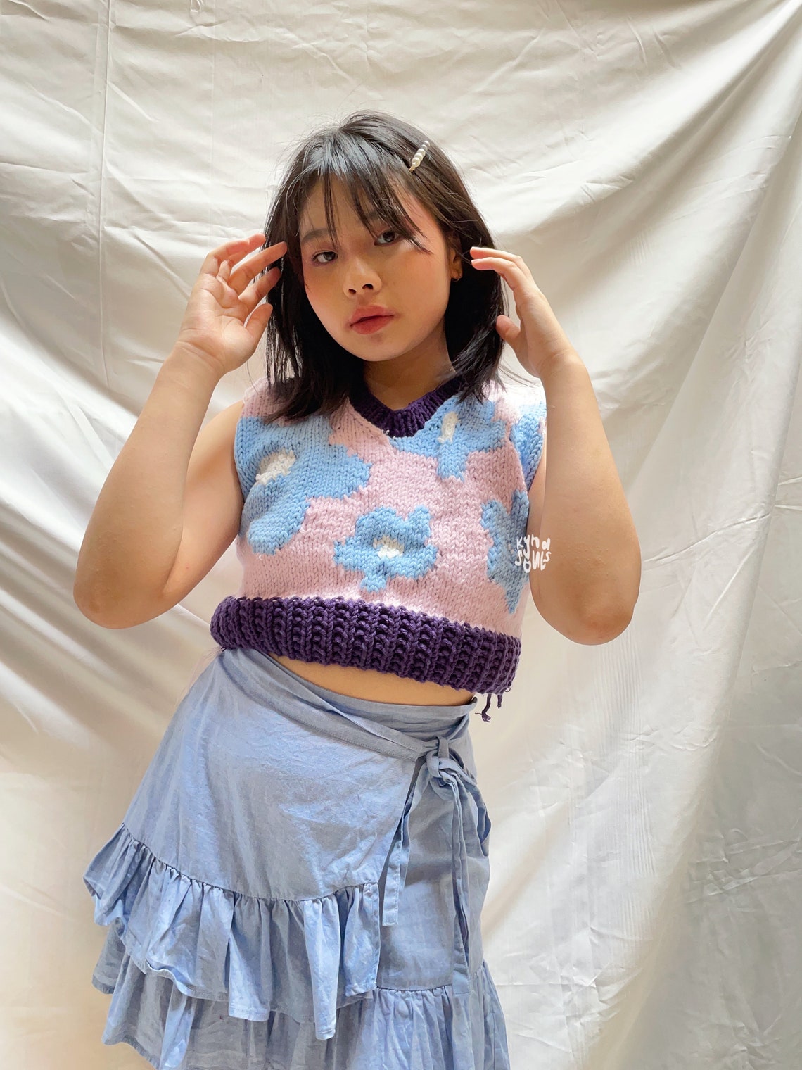 Wild Blossoms Knit Vest main image 1