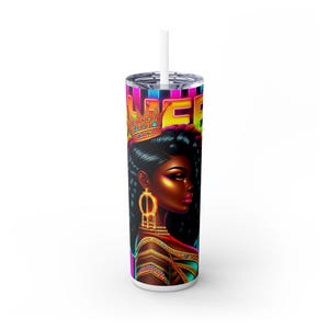 Queen 20oz Skinny Tumbler with Straw - Stylish Drinkware for All Occasions