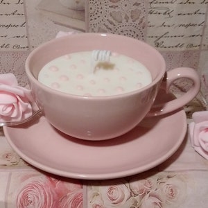 Mothers Day Tea Cup Candles l- Hand Crafted - Soy - Eco Friendly - 100% Vegan - Made In Ireland