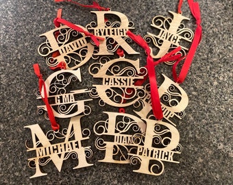 Monogrammed Christmas Ornament