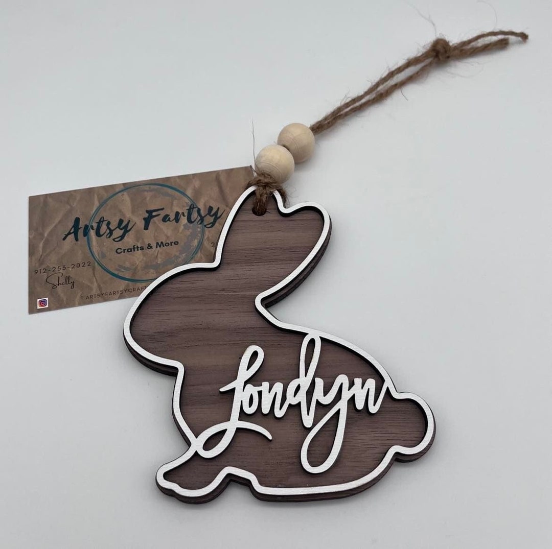 Bunny Tag *DIGITAL FILE ONLY* Laser Cut File - Etsy