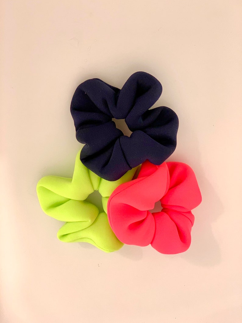 Neoprene hair scrunchies Scrunchies Trio