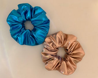 Holographic Vinyl Hair Scrunchies - Scrunchies