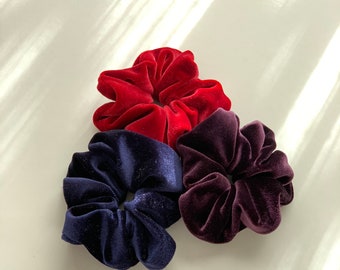 Dark Coloured Velvet Hair Darlings - Scrunchies