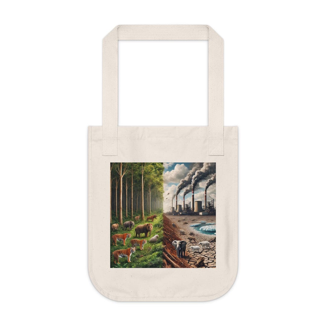 Climate Change Global Warming Stripes - Sustainably Made Tote bag main image 0