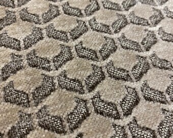 Fabric by the Yard - Neutral Metallic Geometric Fabric