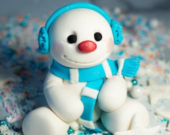 Fondant Snowman Cake Topper