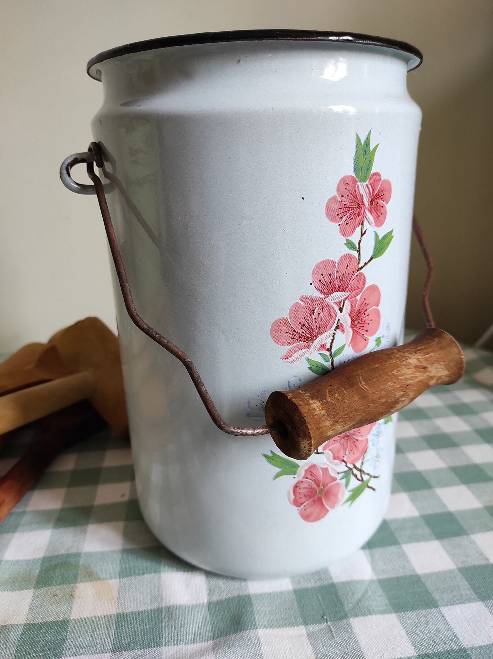 Vintage utensil holder Rustic kitchen storage organization Etsy