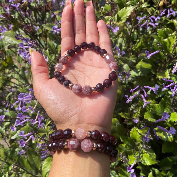 Strawberry Quartz • Garnet