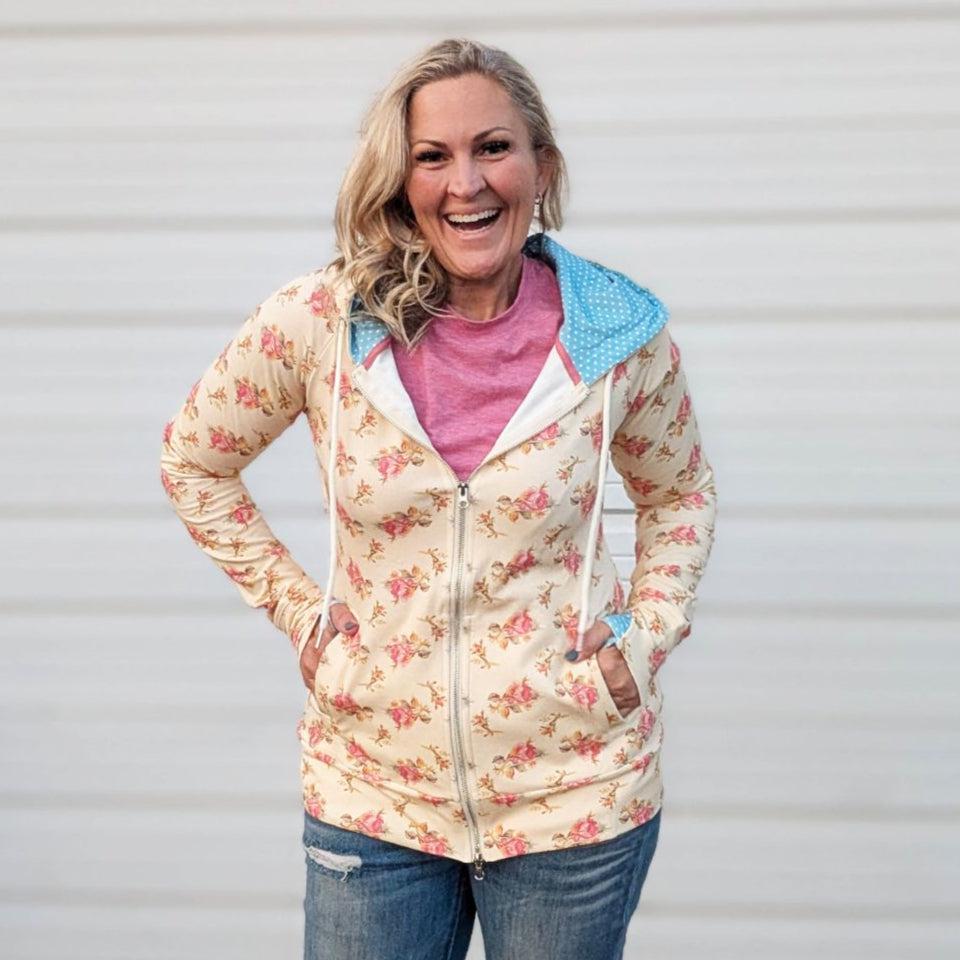 Polka Dot Zip Hoodie - Etsy