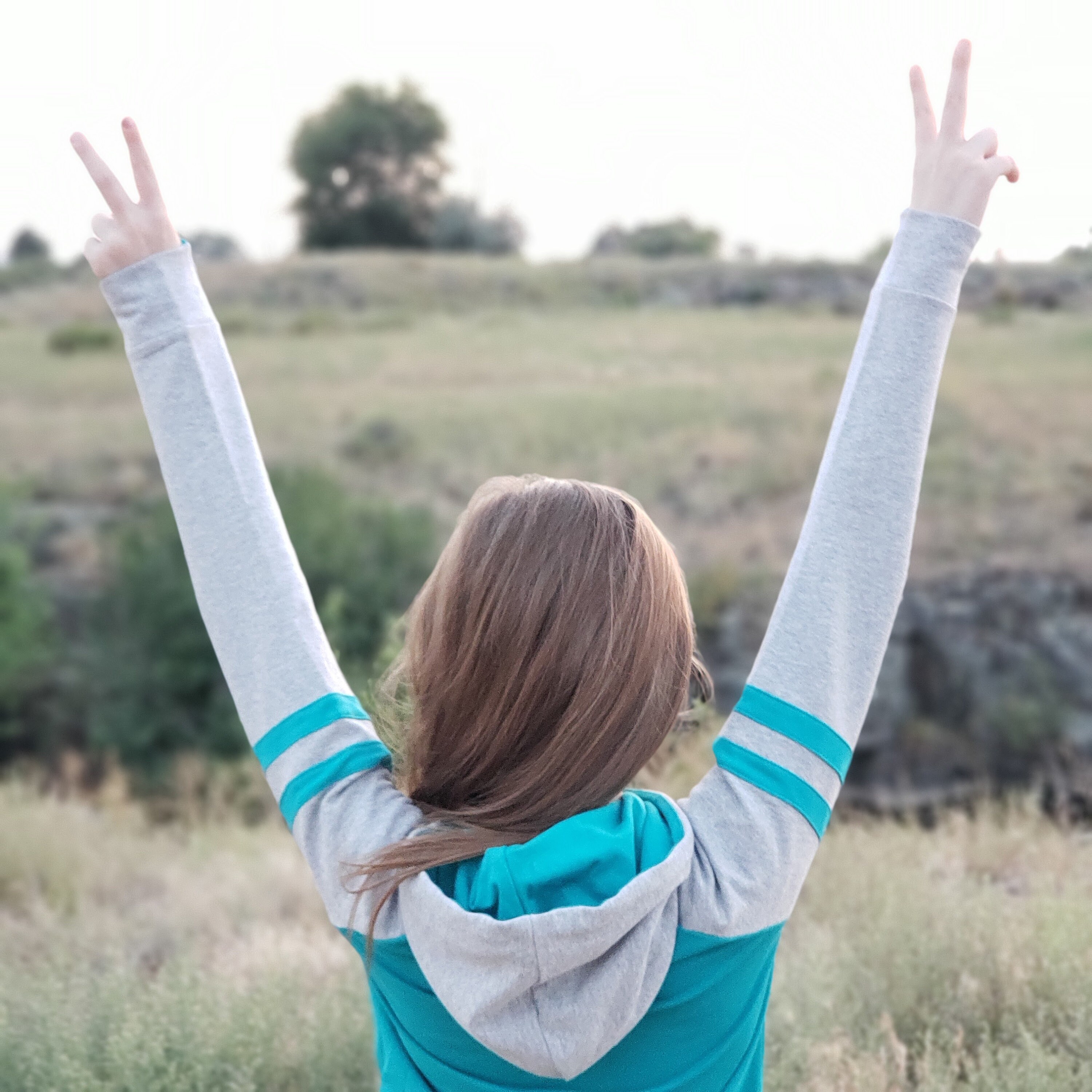 girls hoodie with thumb holes