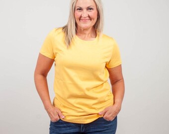 Studio Crew Neck Sunset Yellow T-Shirt
