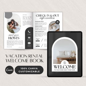 Airbnb Welcome Book Template | Vacation Rental Welcome Book | VRBO Guest Book | Editable Airbnb Guest Book | House Manual | Canva
