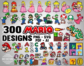 Vector Mario Bros Etsy Vector Mario Bros Etsy