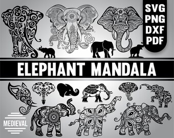 Download Elephant Mandala Svg Etsy