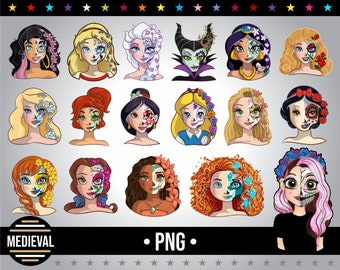 Free Free 324 Disney Princess Sugar Skull Svg SVG PNG EPS DXF File
