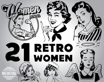 Download 1950s Woman Svg Etsy