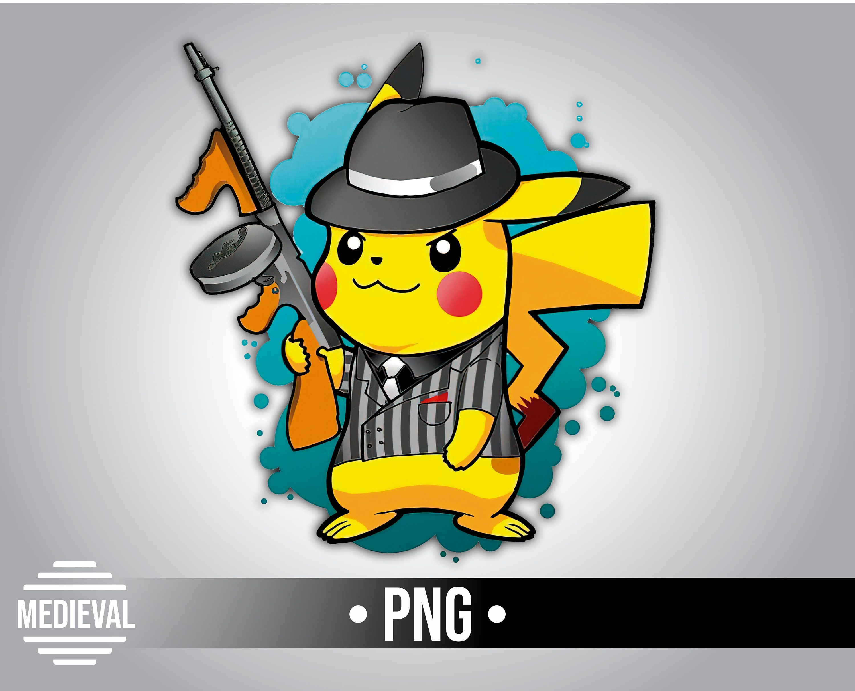PIKACHU GANGSTER PNG Etsy