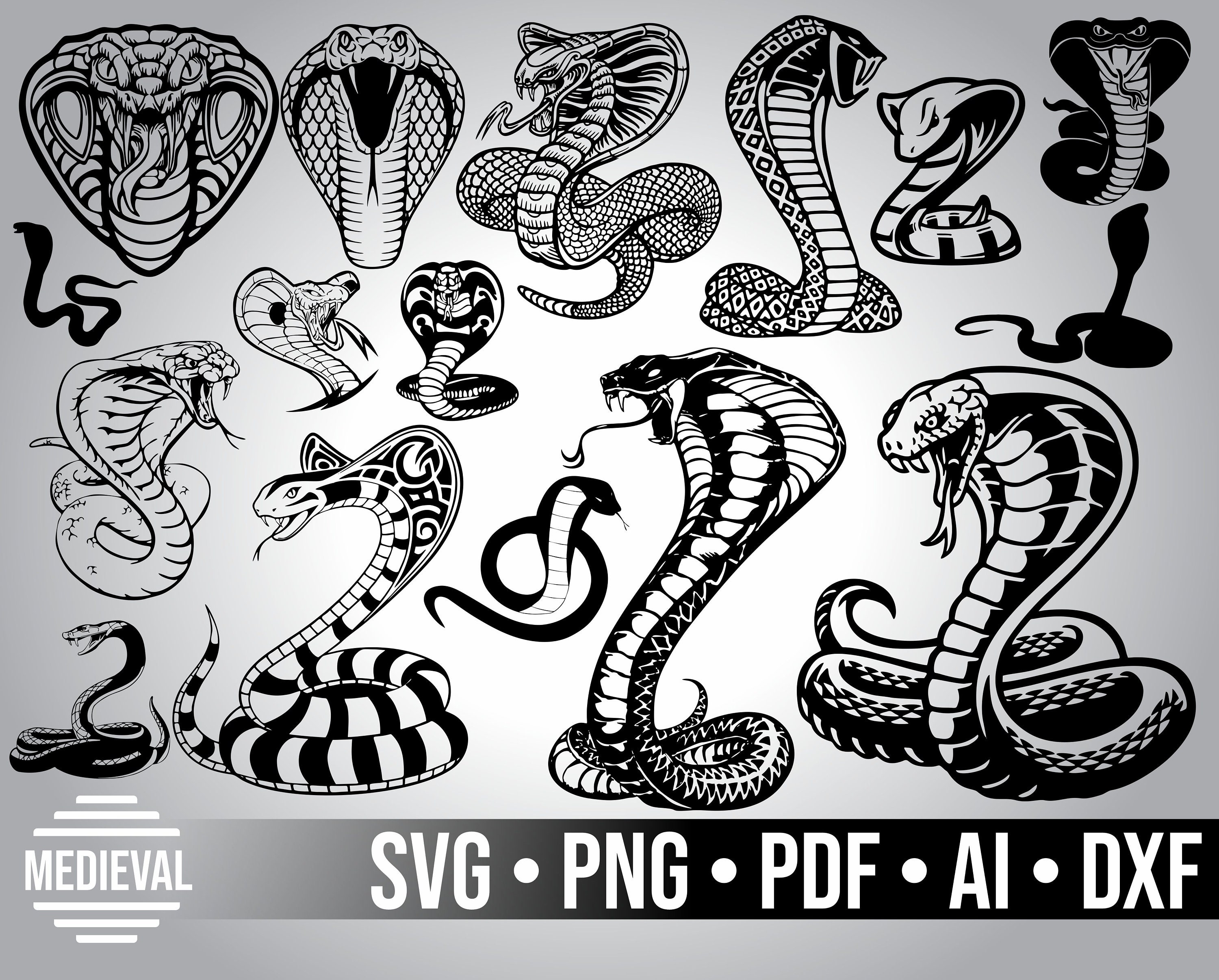 Download Cobra SVG Bundle Cobra SVG King Cobra Cobra Cut Files for ...