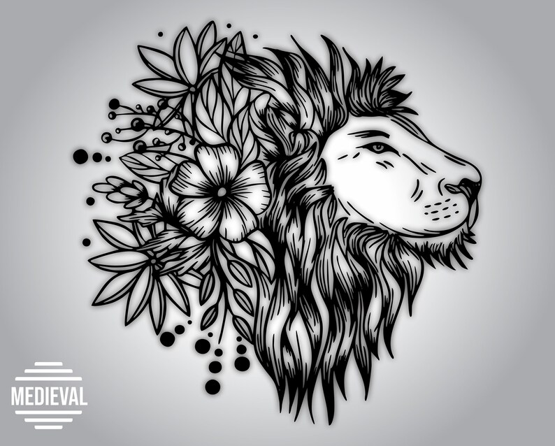 Free Free 172 Lion Flower Svg SVG PNG EPS DXF File
