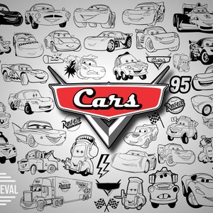 Download Lightning MCqueen Vector SVG PNG PDF Ai Bundle Clip | Etsy