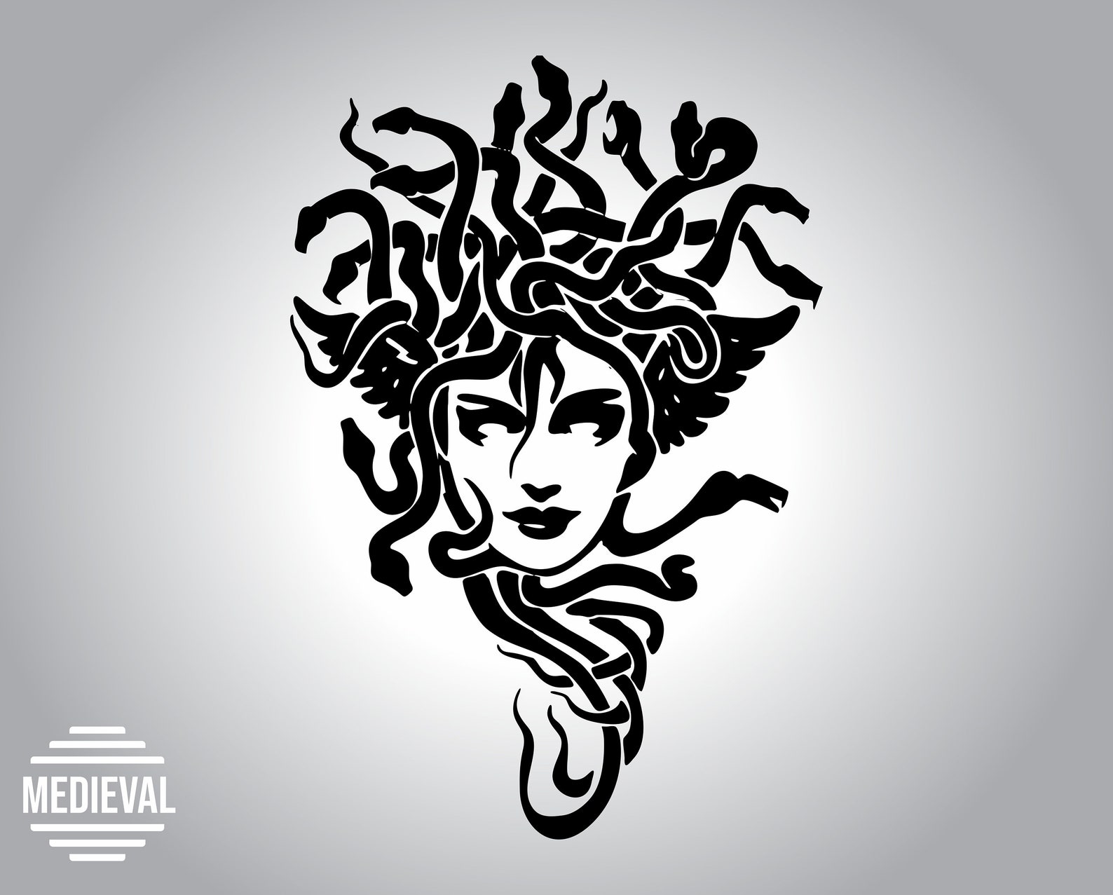 MEDUSA DESIGNS Medusa vector clipart Medusa head svg | Etsy