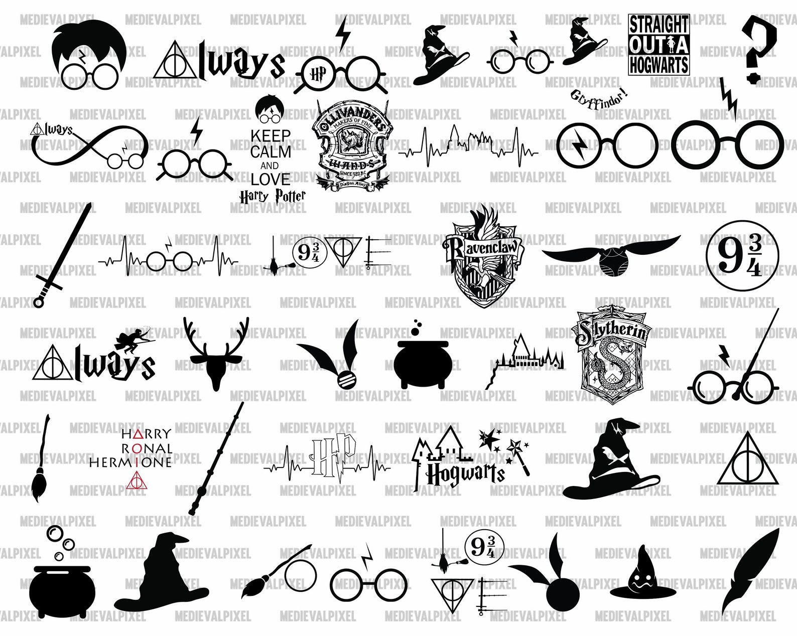 4000 Files harry potter designs SVG PNG DXF Harry potter Etsy
