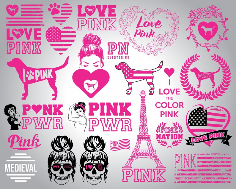 Download Art Collectibles Clip Art Clipart Pink Love Svg Cut File Pink Love Dog Svg Pink Svg Vector Design Silhouette Pink Love Svg Bundle Cricut File Pink Nation Svg