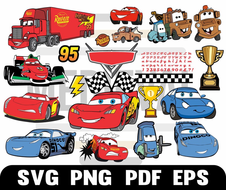 Download Cars Disney Pixar Vector lightning mcqueen PDF lightning ...