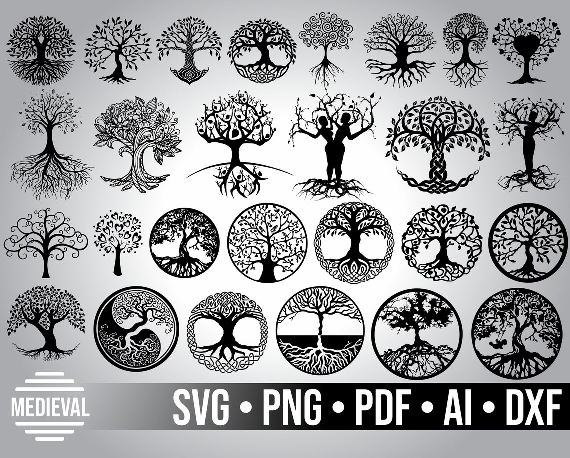 X27 BAUM DES LEBENS Svg Lebensbaum Clipart Lebensbaum Svg | Etsy
