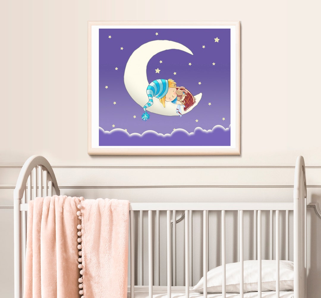 Nursery Wall Decor, Nursery Wall Art, Kid's Bedroom Print, Good Night ...