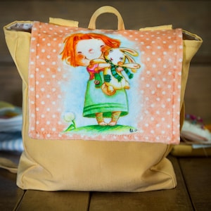 Mini Backpack, Gift for Girls, Nursery Backpack for Girls, Handmade Unique Backpack, Free Shipping